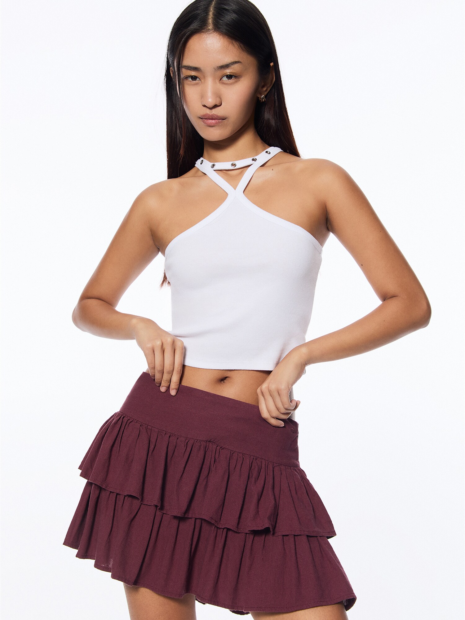Pull&Bear Szoknyák  borvörös termék 2. képe