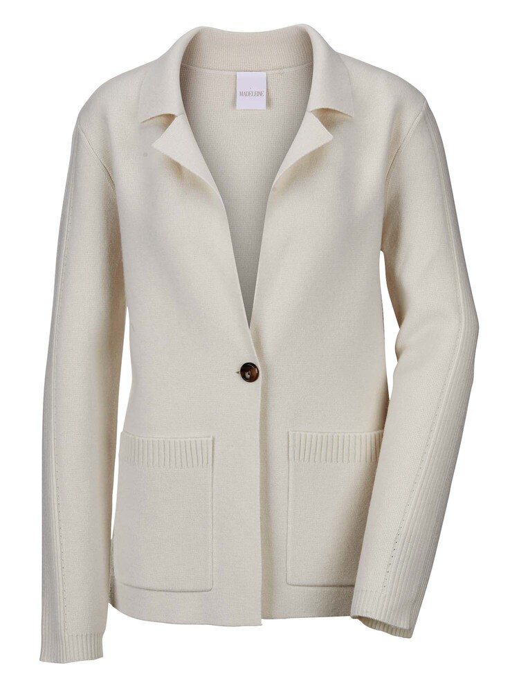 MADELEINE Strickjacke Damen Größe S wollweiß