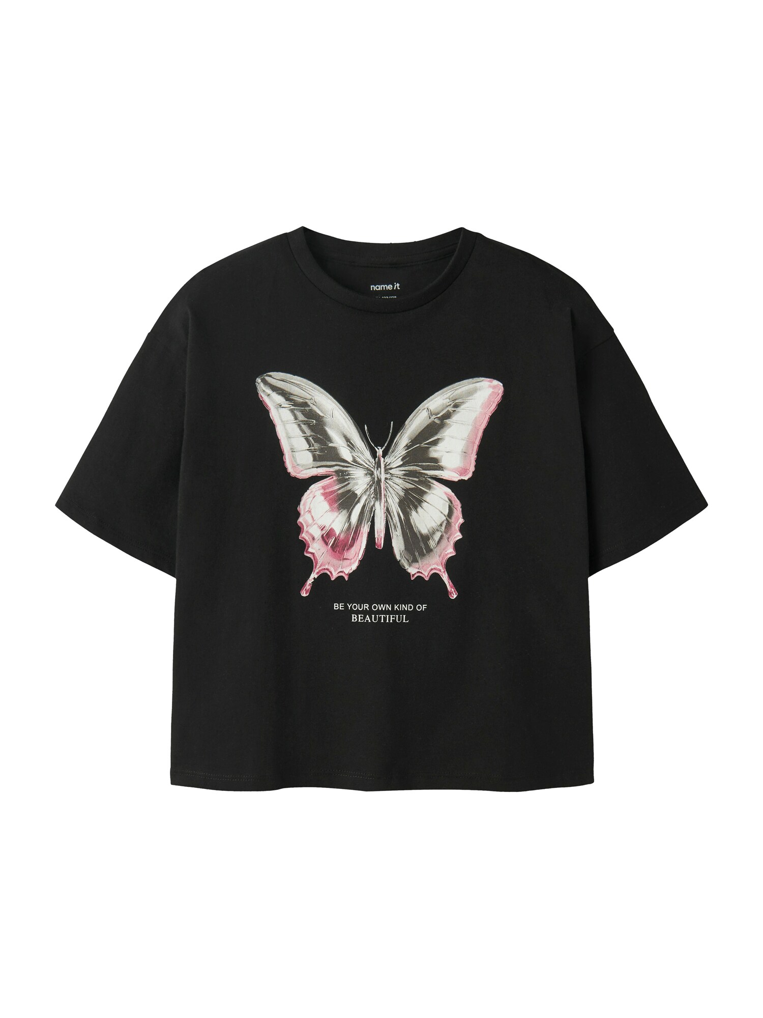 NAME IT Tricou NKFDONELA  gri / roz / negru / alb