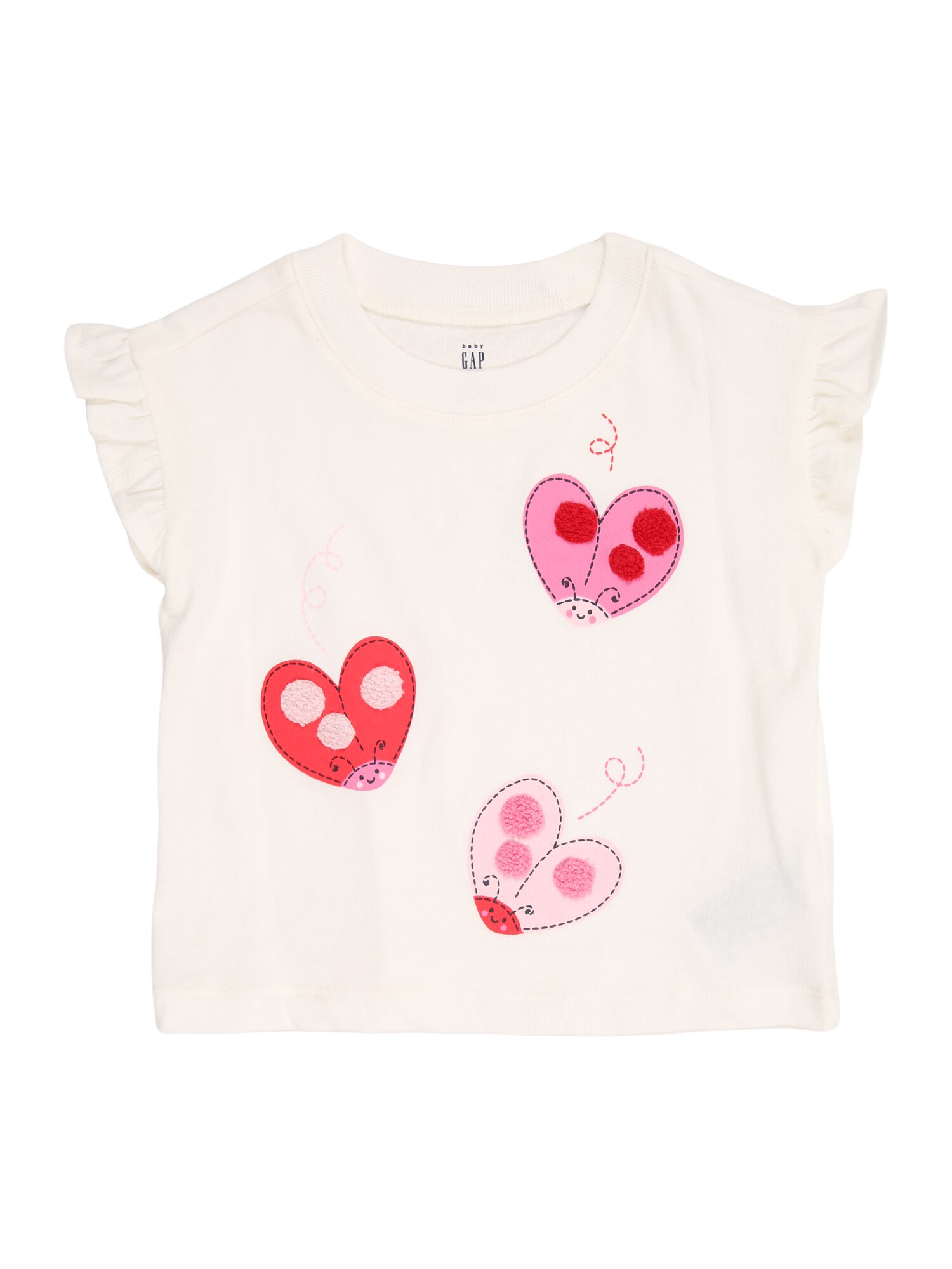 GAP Tricou  roșu / alb
