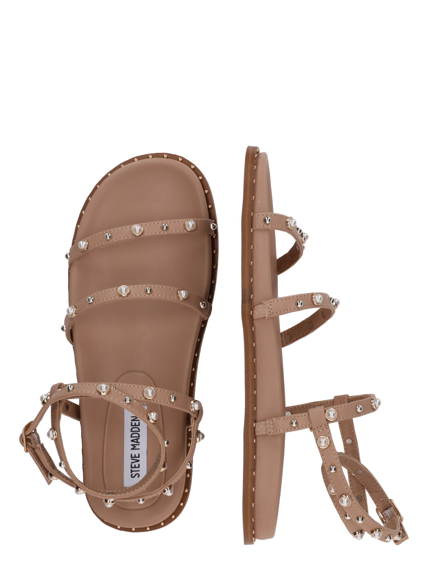 STEVE MADDEN Pántos szandál 'Stormie'  bézs / gyöngyház-fehér termék 2. képe