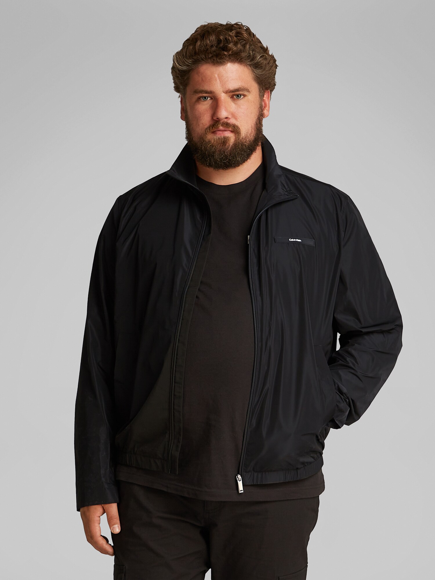 Calvin Klein Big & Tall Átmeneti dzseki 'Essential'  fekete termék 2. képe