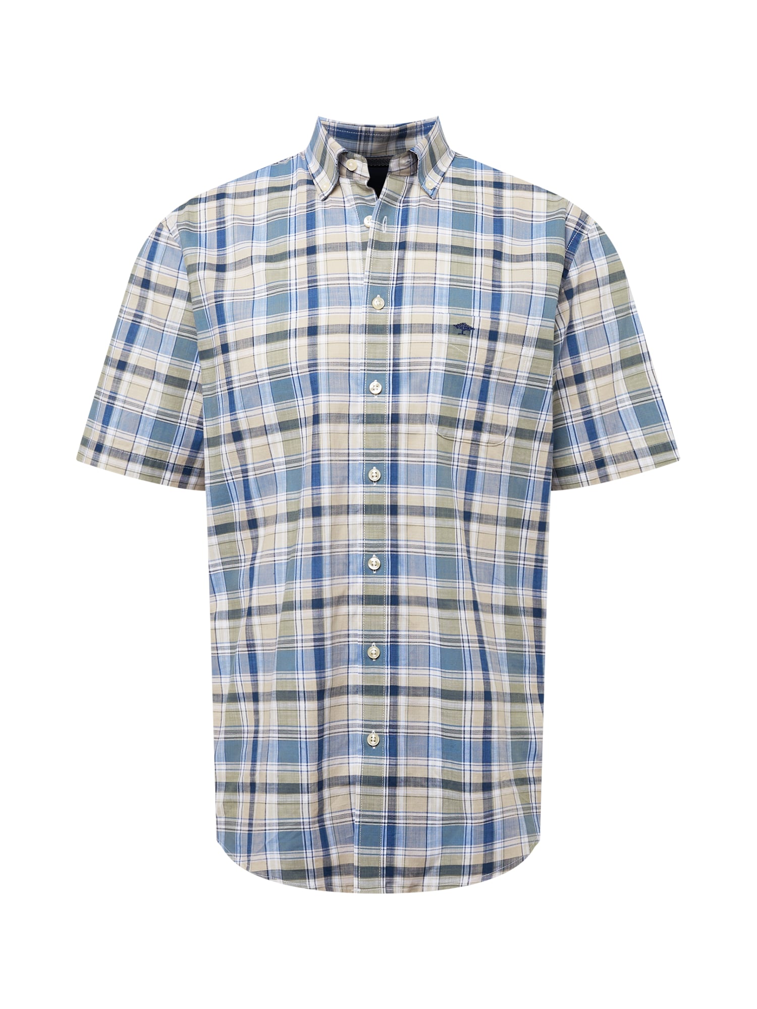 FYNCH-HATTON Marškiniai smėlio / azuro spalva / tamsiai mėlyna / balta