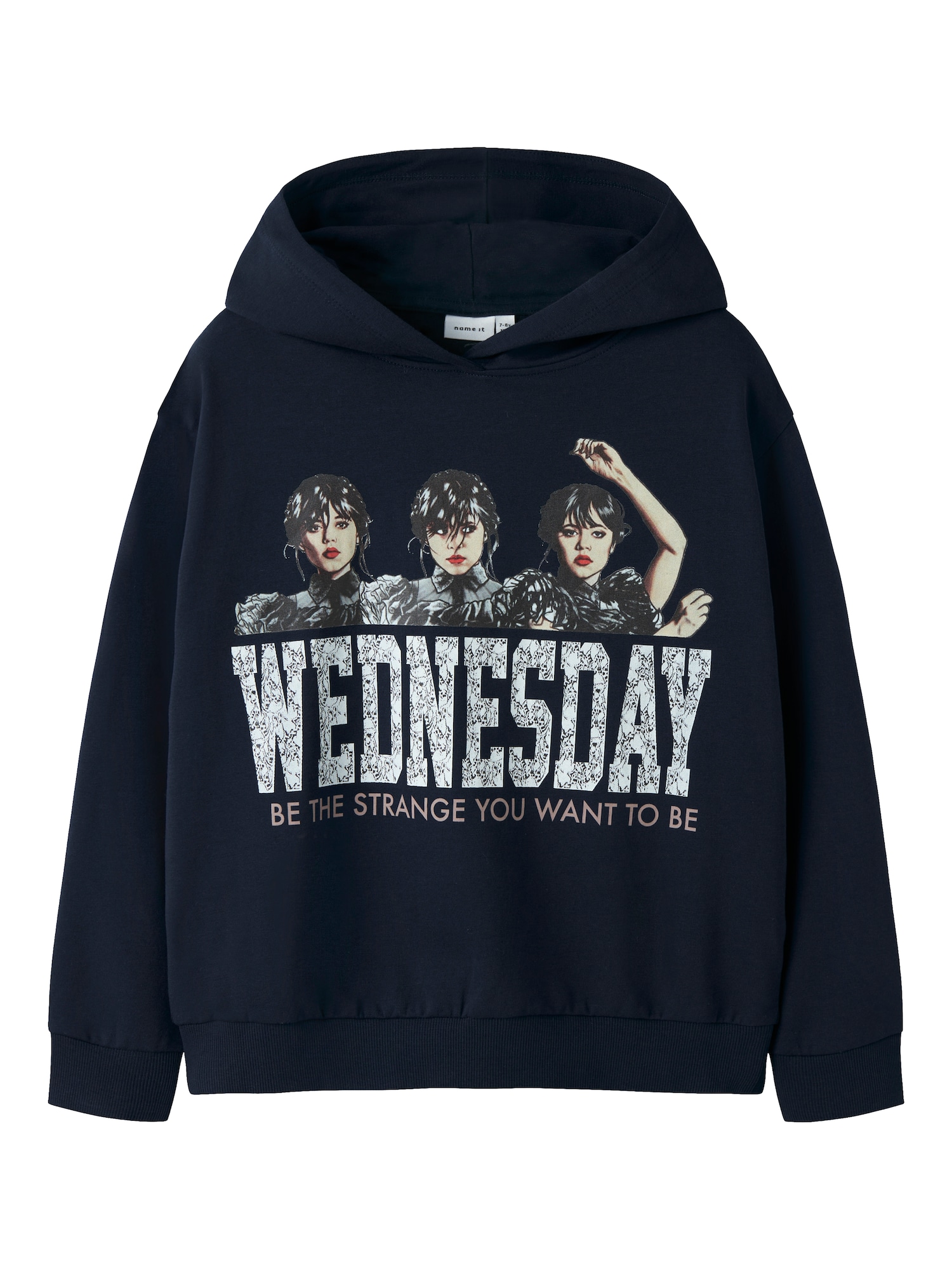 NAME IT Tréning póló 'NKFAKOBA WEDNESDAY'  tengerészkék / fekete / fehér akciós termékkép 1