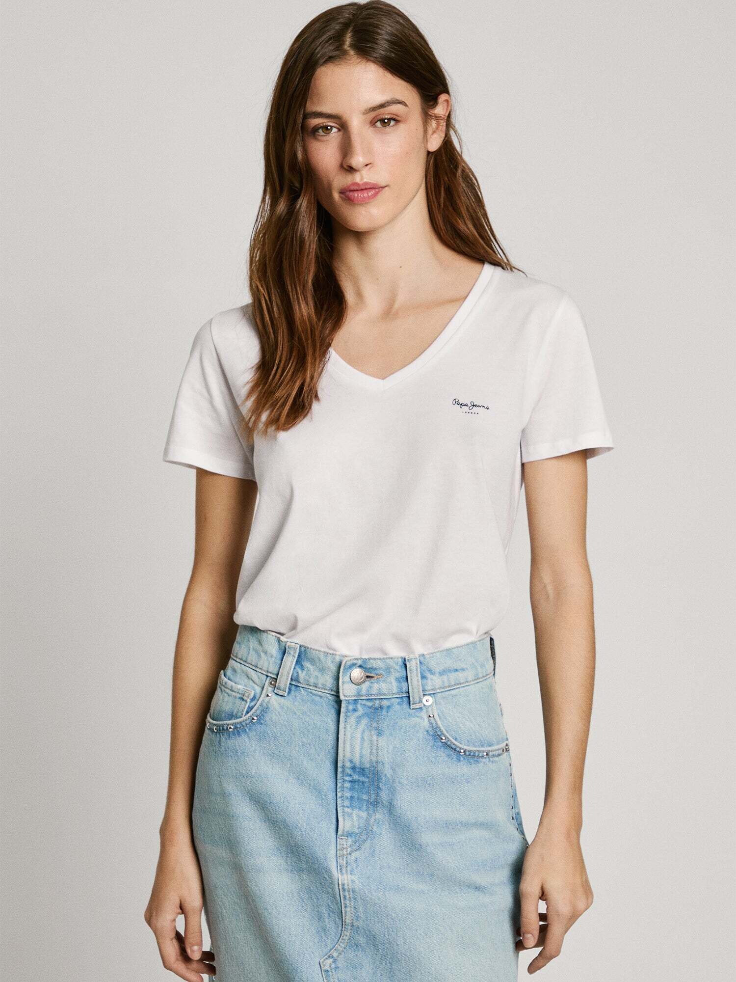 Pepe Jeans Póló 'Macy'  fekete / fehér termék 2. képe