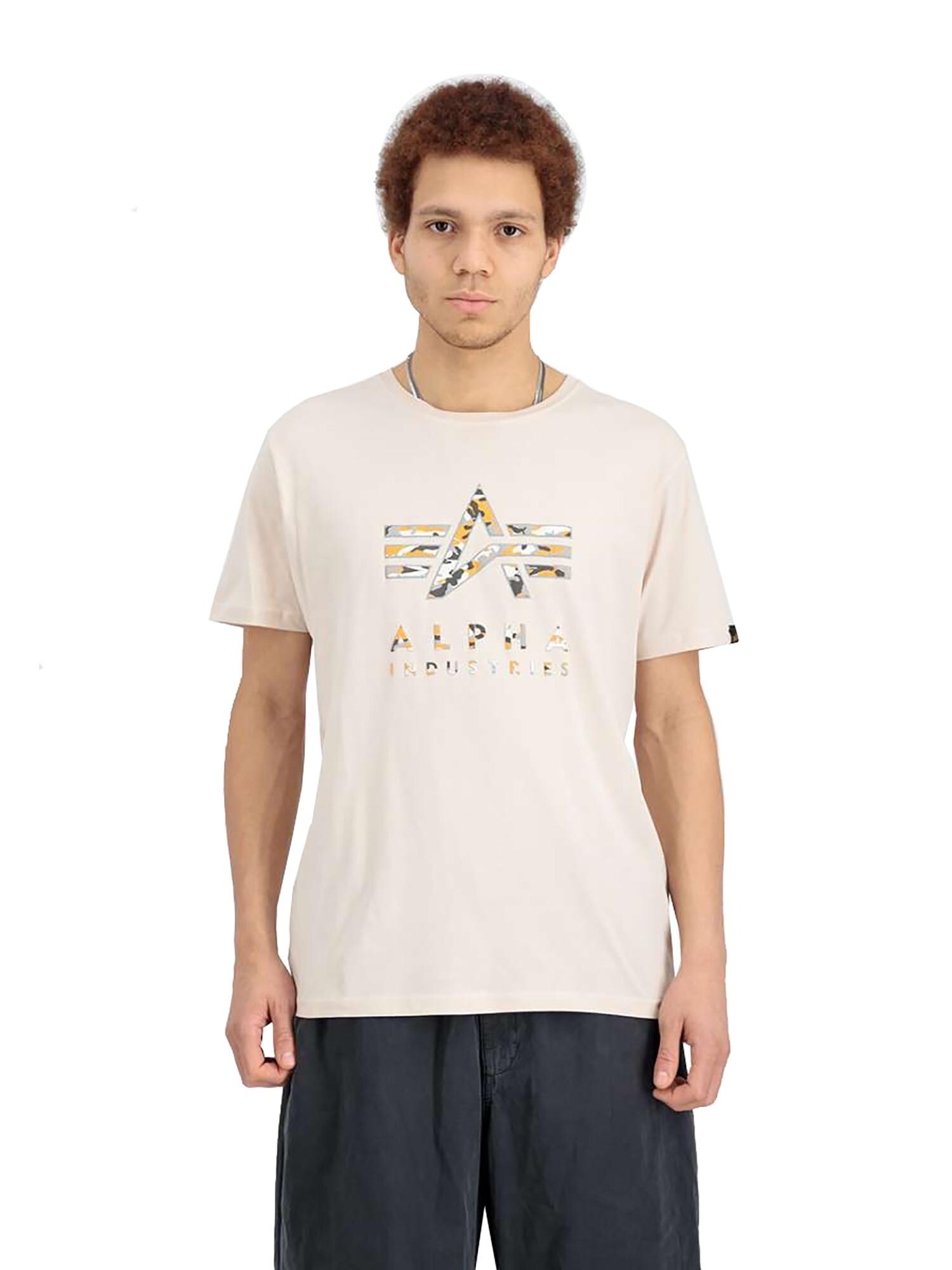 ALPHA INDUSTRIES Tricou Camo PP T alb