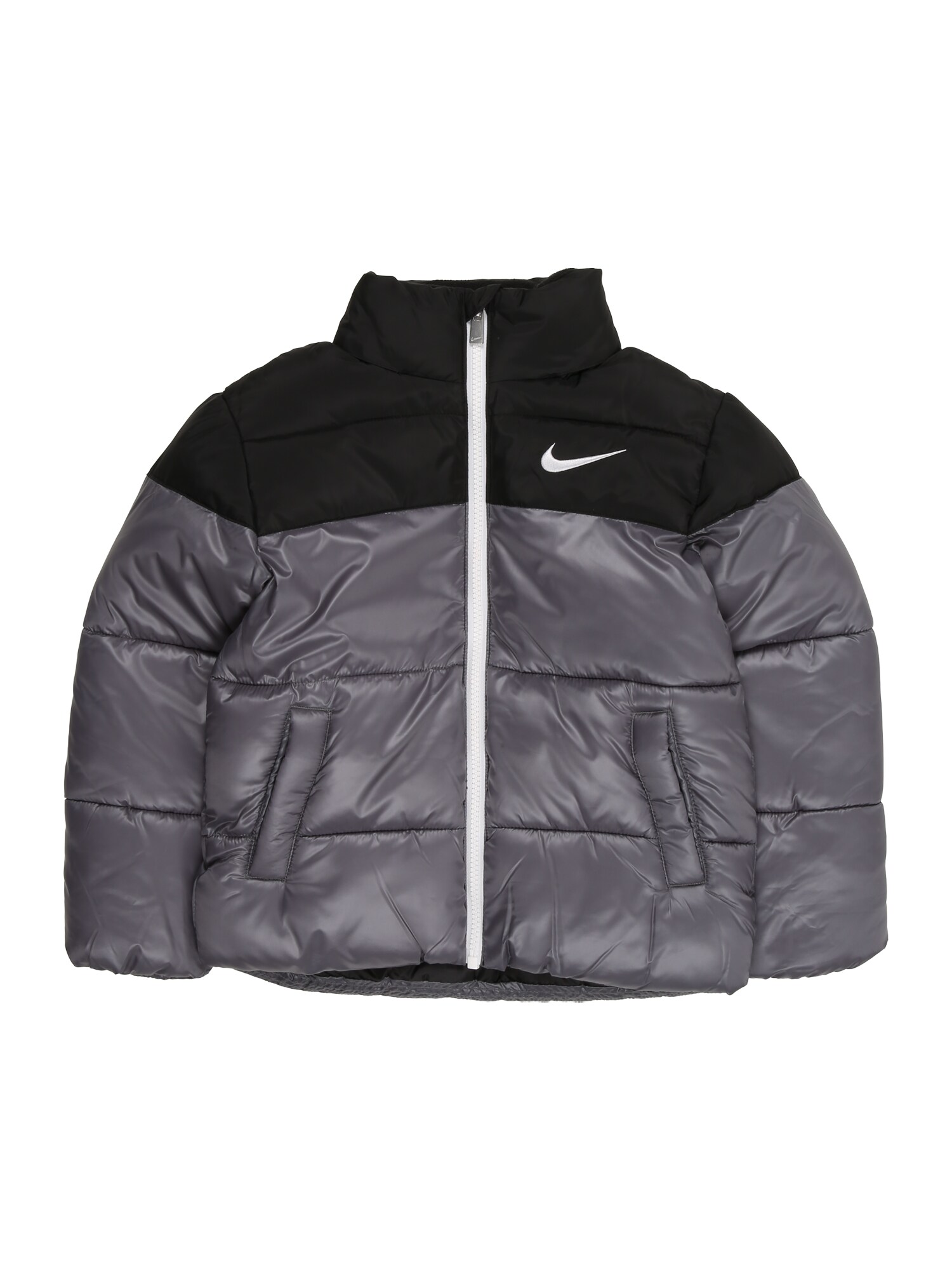 Nike Sportswear Geacă de iarnă  gri închis / negru / alb