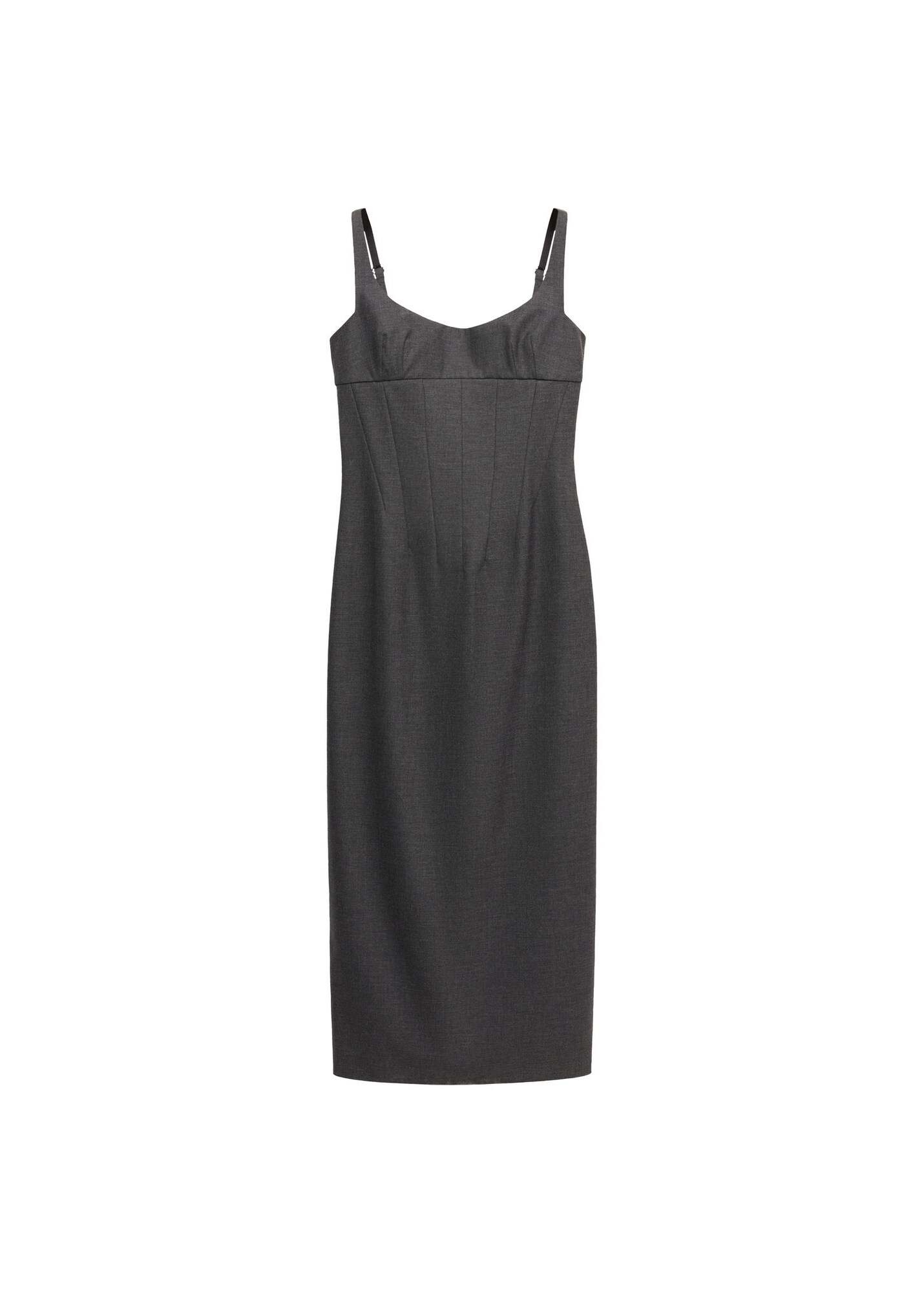 MANGO Vestido 'MILLET'  gris oscuro