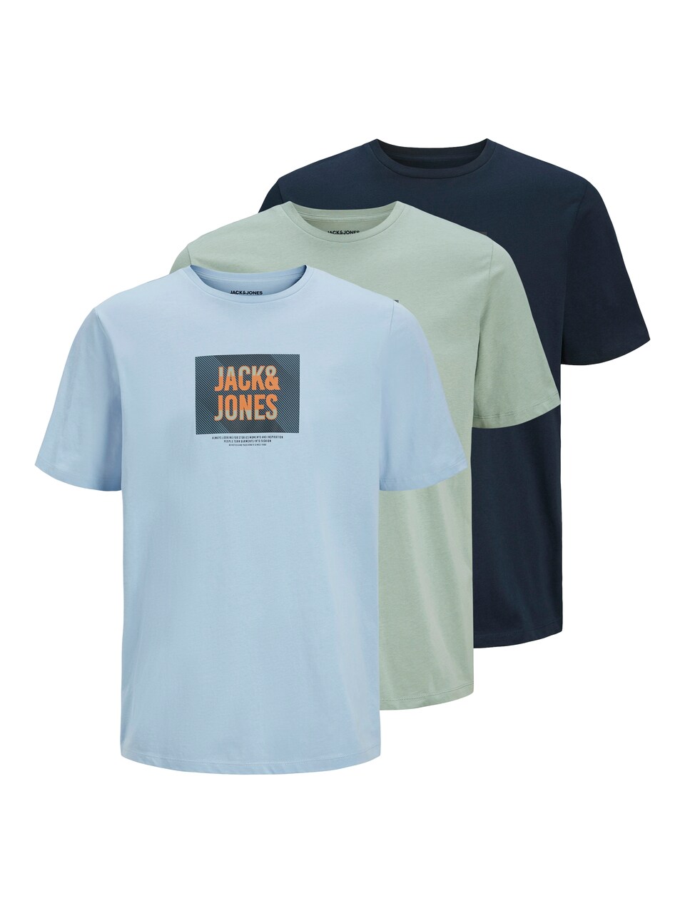 T-shirt 'JJHudson' ljusblå / mörkblå / mint