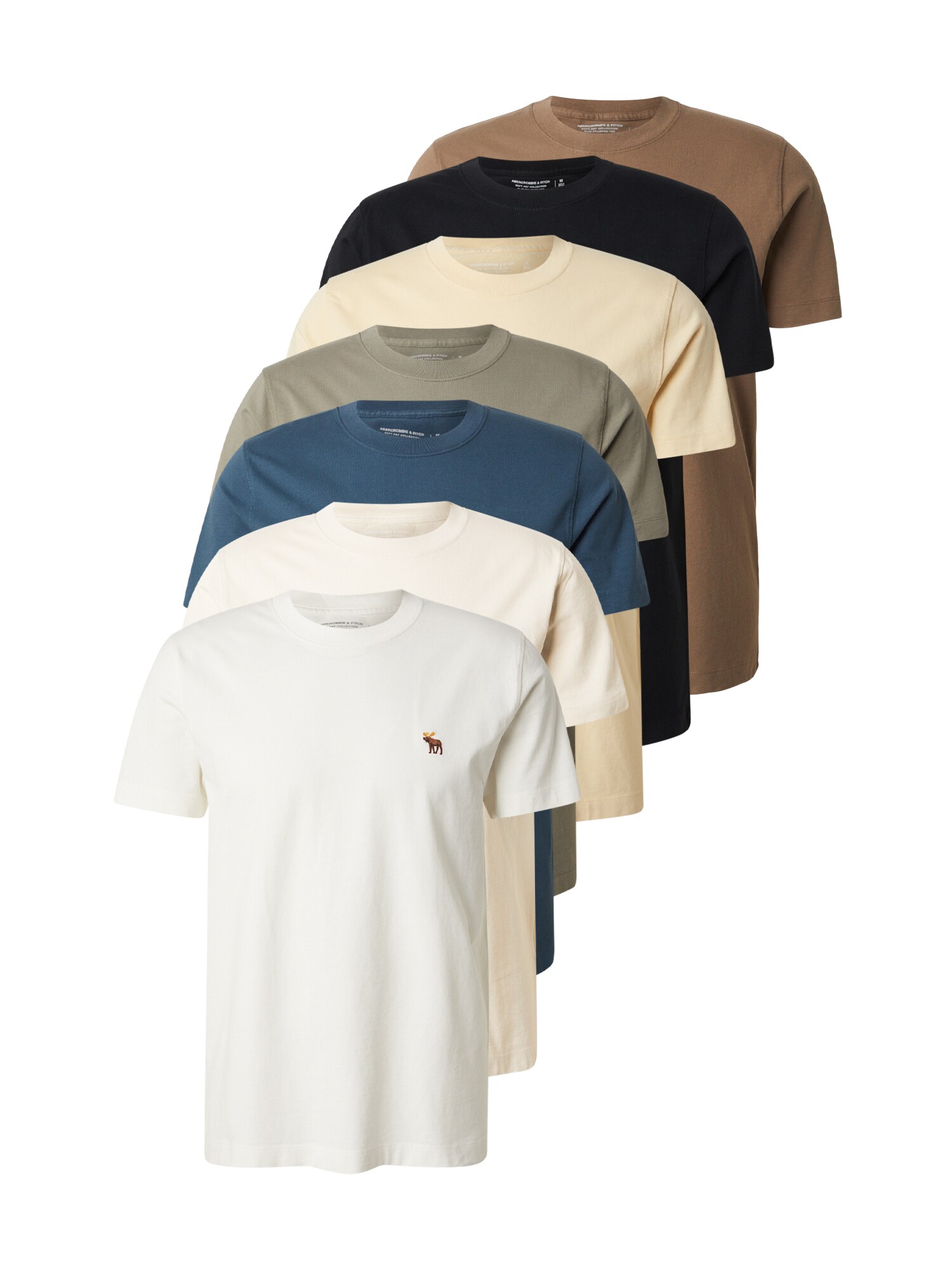 Abercrombie & Fitch Majica 'MAR4'  kremna / mornarska / karamel / oliva / črna / bela