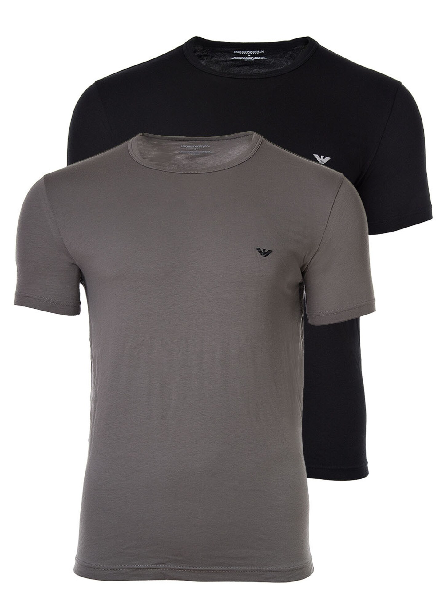 Emporio Armani Tričko farby bahna / čierna