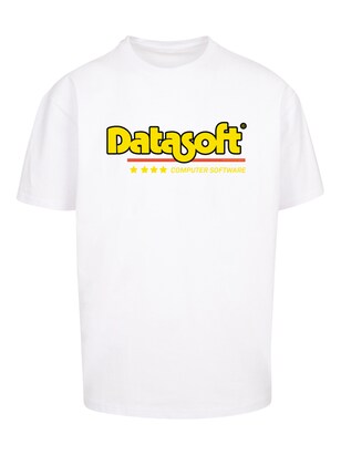 F4NT4STIC Shirt ‘DATASOFT Logo yellow Retro Gaming SEVENSQUARED’ Gemengde kleuren / Wit