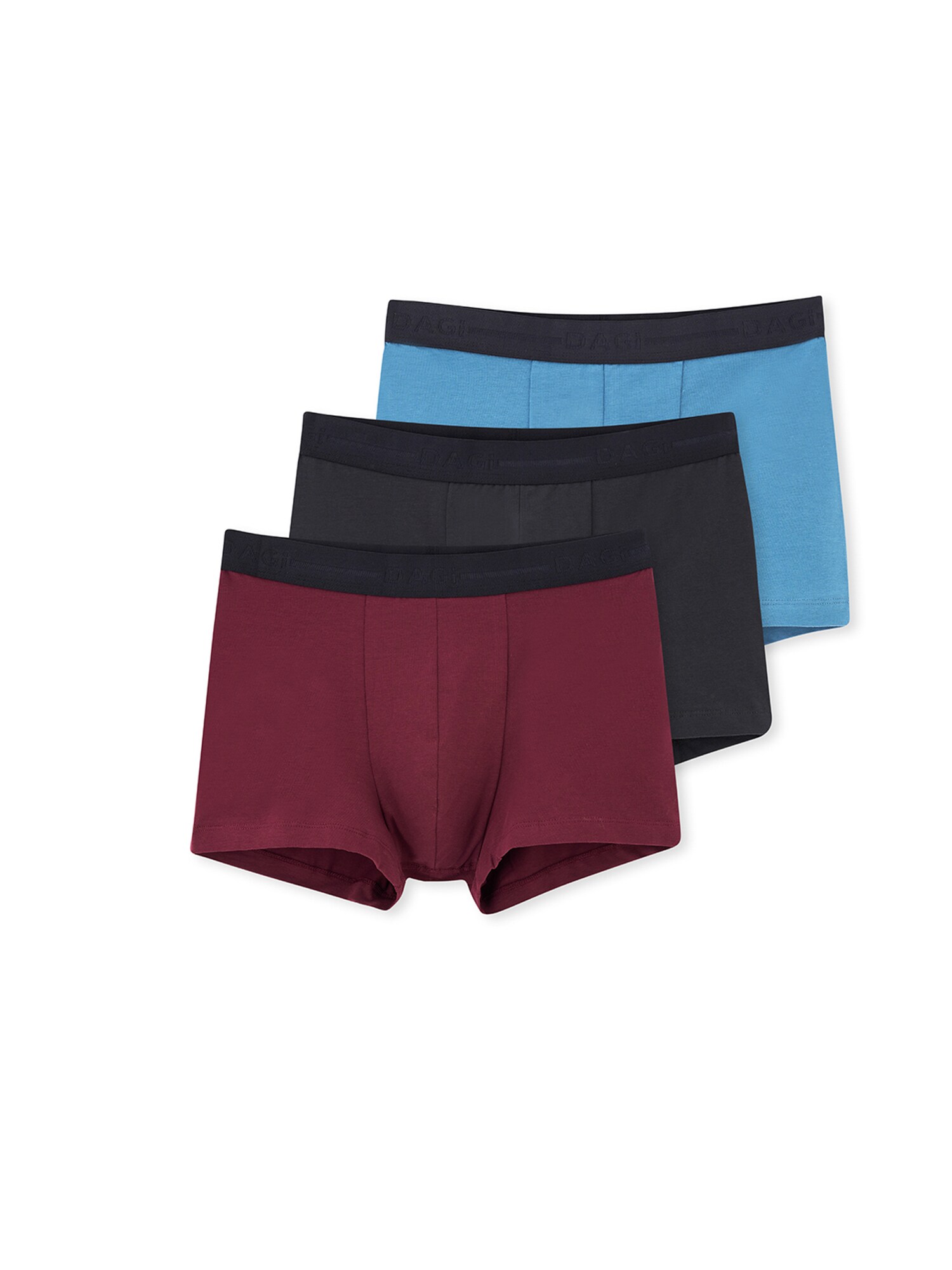 Dagi Boxeri  albastru deschis / roșu bordeaux / negru