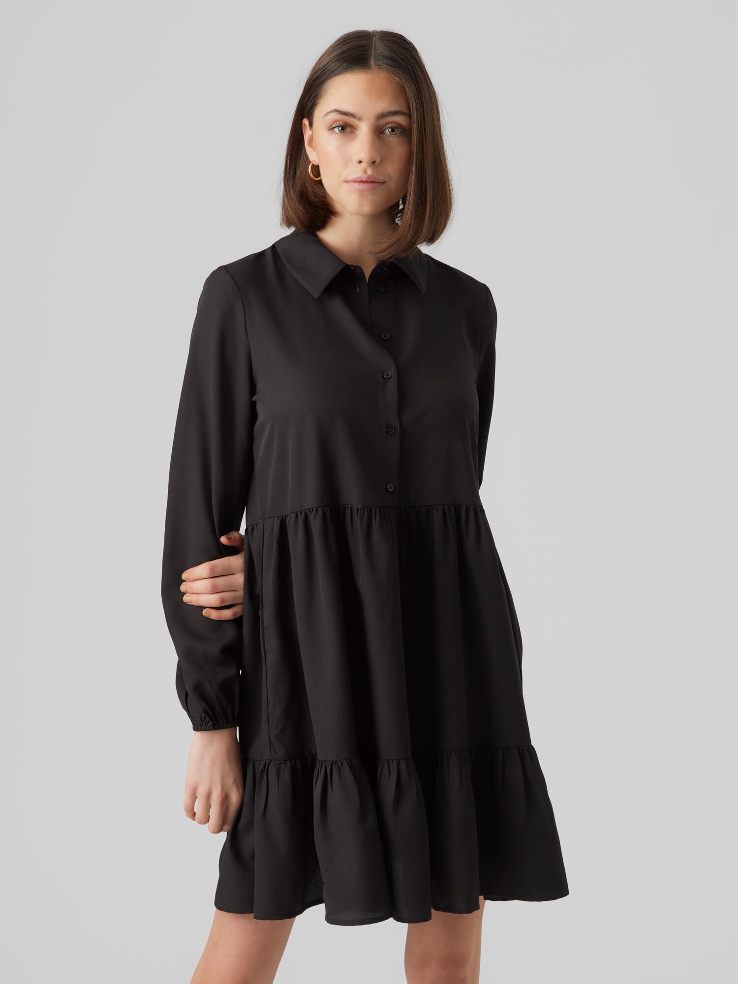 VERO MODA Košeľové šaty 'MISCHA' čierna (obrázok 3)