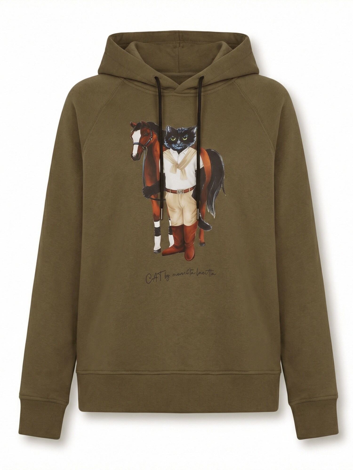 Cat e Lolette Felpa 'Rider Cat'  cachi