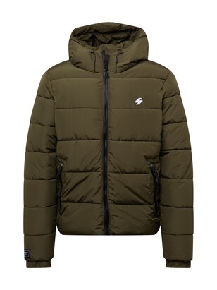 Superdry Winterjas Olijfgroen / Wit