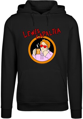 Merchcode Sweatshirt ‘Lewis Capaldi – CapalTea’ Sering / Lichtoranje / Rood / Zwart