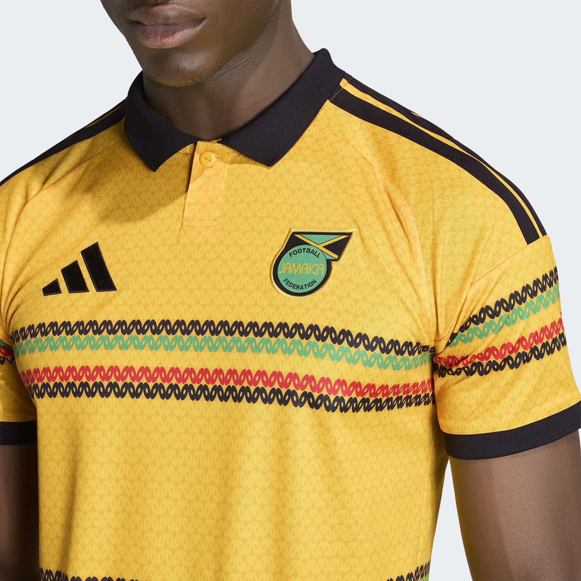 ADIDAS PERFORMANCE Camiseta de fútbol 'Jamaika 26 x Bob Marley'  turquesa / dorado / rojo / negro – imagen 4
