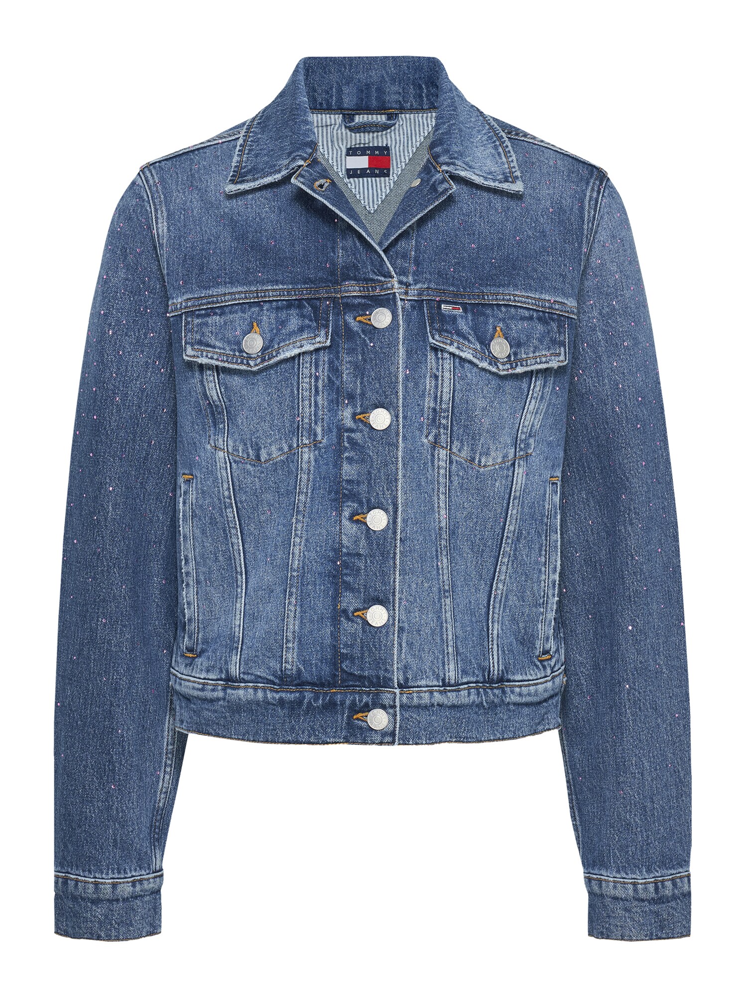 Tommy Jeans Geacă de primăvară-toamnă CLASSIC  albastru denim