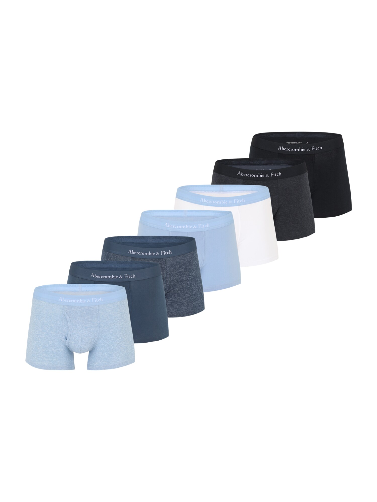 Abercrombie & Fitch Boxeri  bleumarin / albastru deschis / gri amestecat / negru / alb