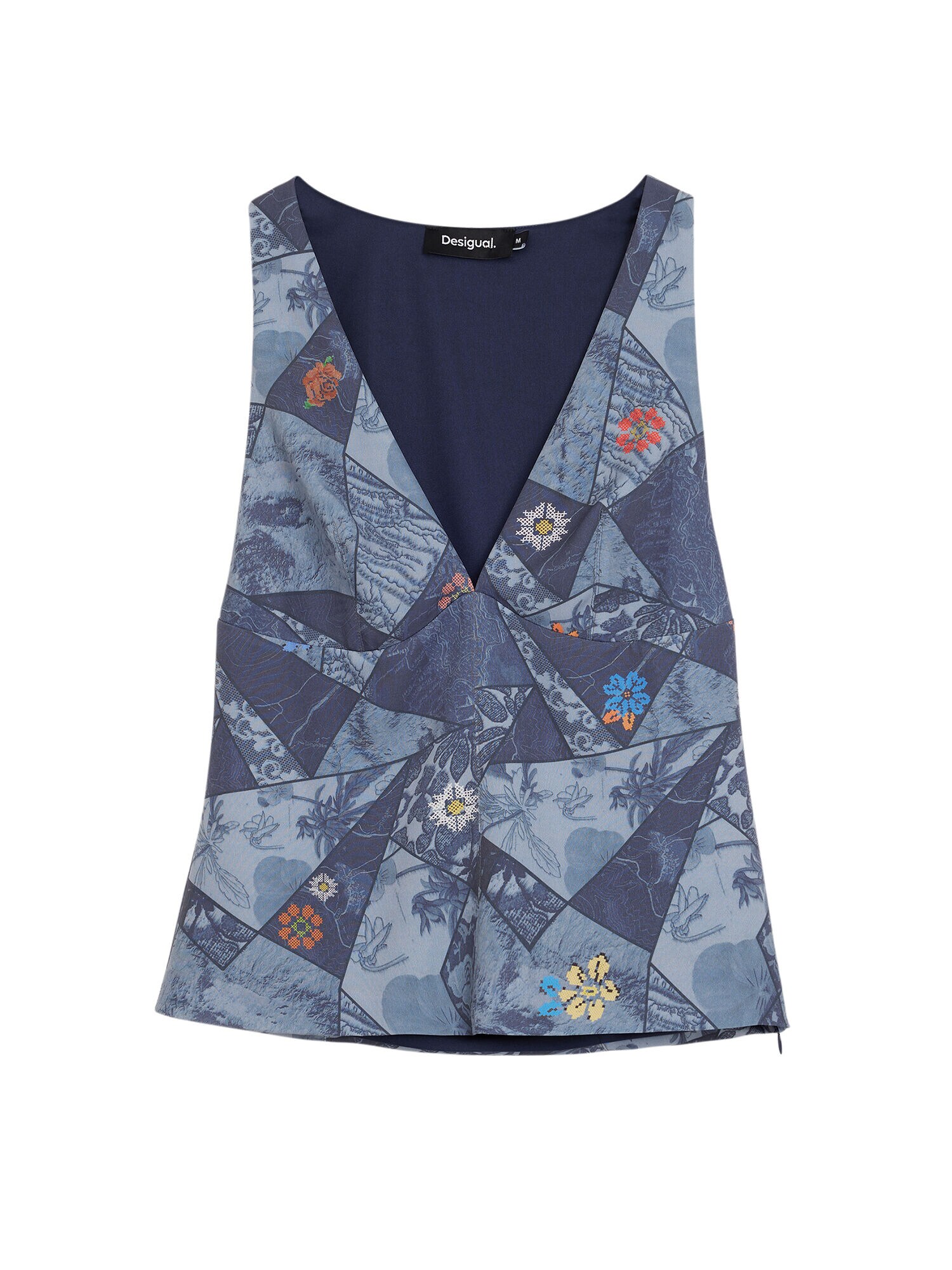Desigual Top  kék / vegyes színek akciós termékkép 1