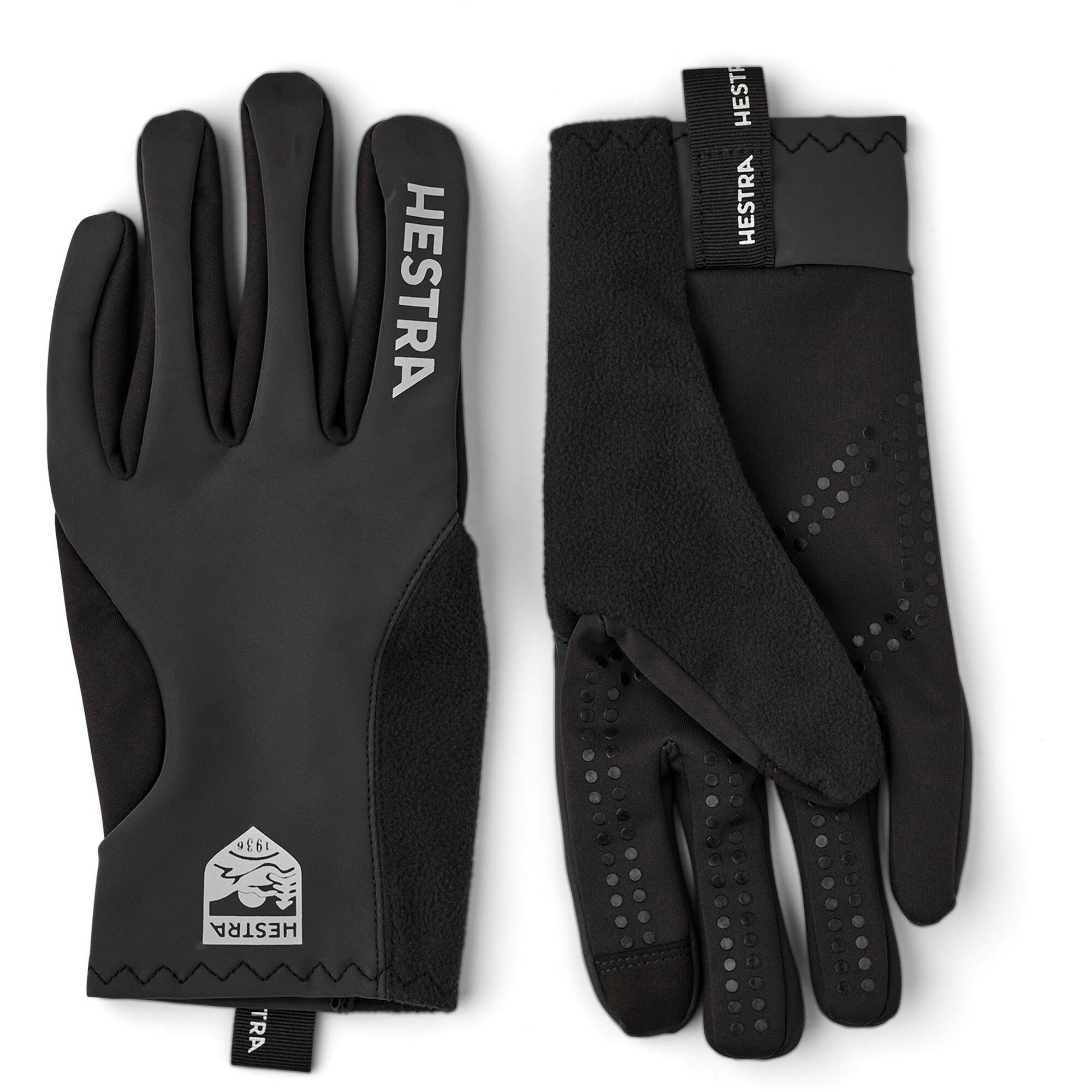 Hestra Luvas de desporto 'Runners All Weather'  cinzento / preto