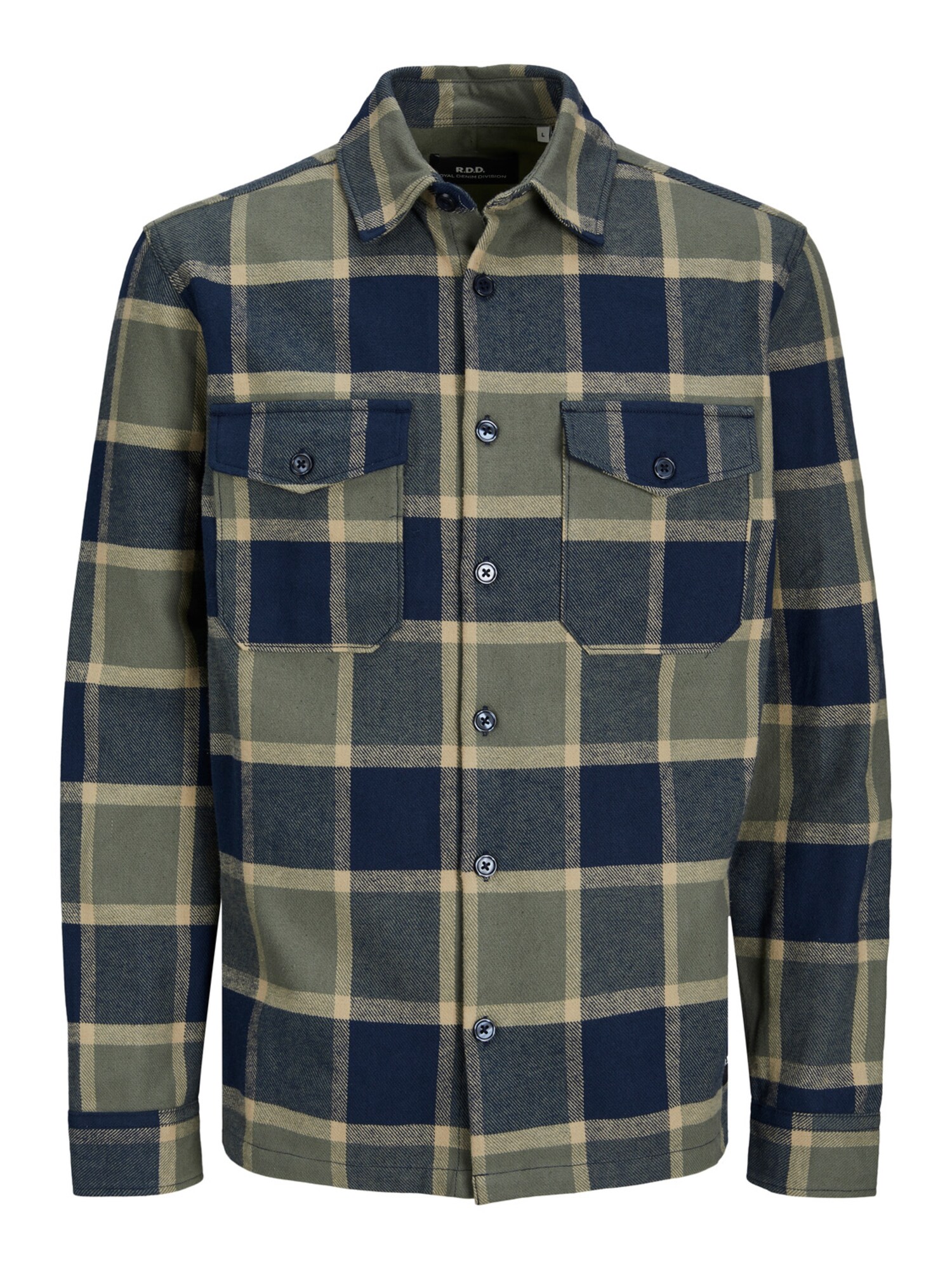 R.D.D. ROYAL DENIM DIVISION Camisa  navy / castanho / oliveira