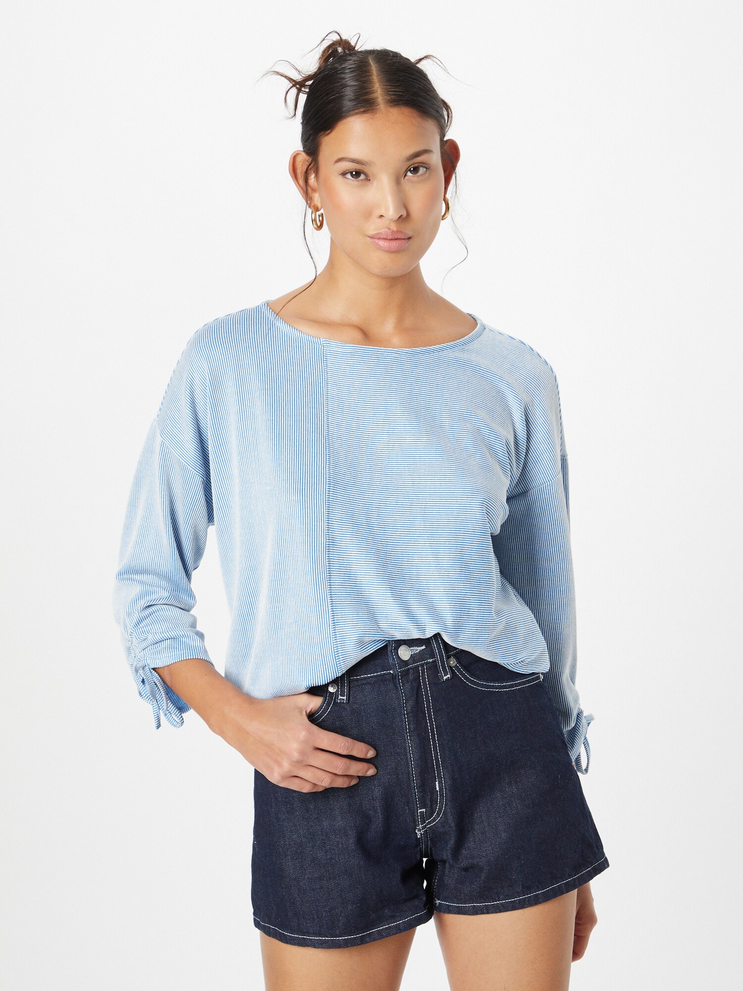 TOM TAILOR DENIM Póló  kék / fehér termék 2. képe