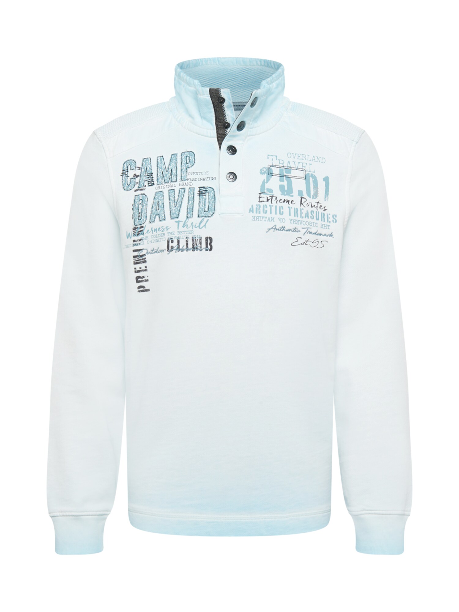 CAMP DAVID Megztinis be užsegimo  juoda / azuro / opalo