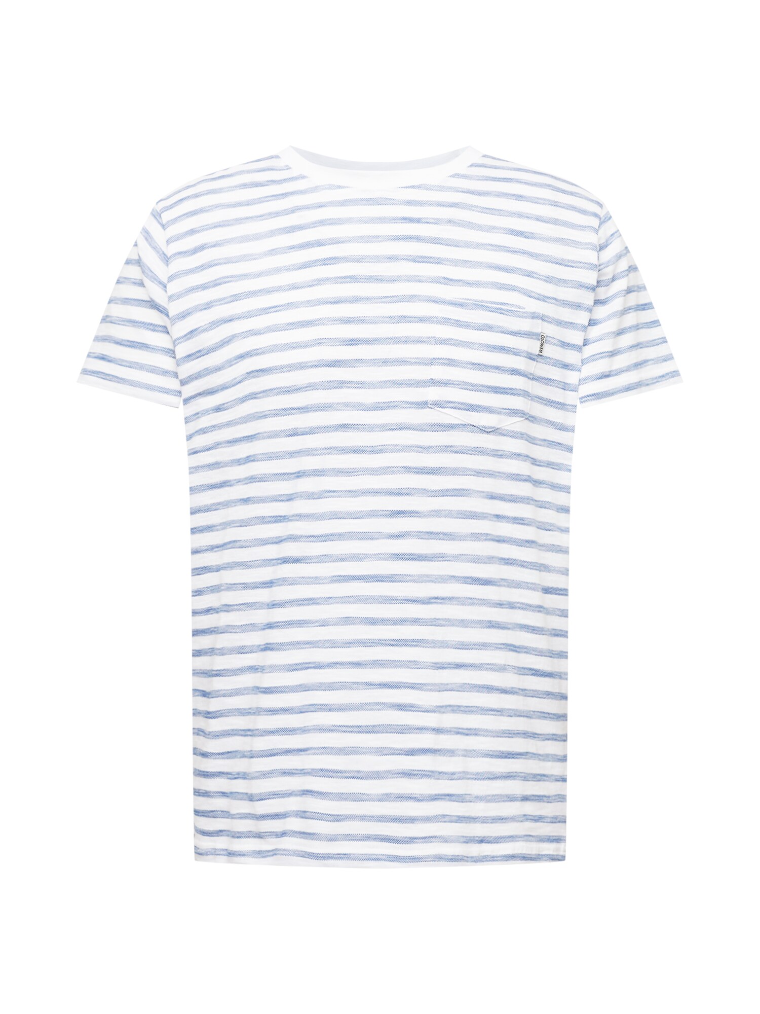 Wemoto Marškinėliai 'BLAKE JACQUARD' balta / mėlyna dūmų spalva