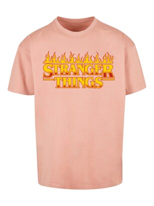 F4NT4STIC Shirt ‘Stranger Things Netflix TV Series” Oranje / Abrikoos / Vuurrood