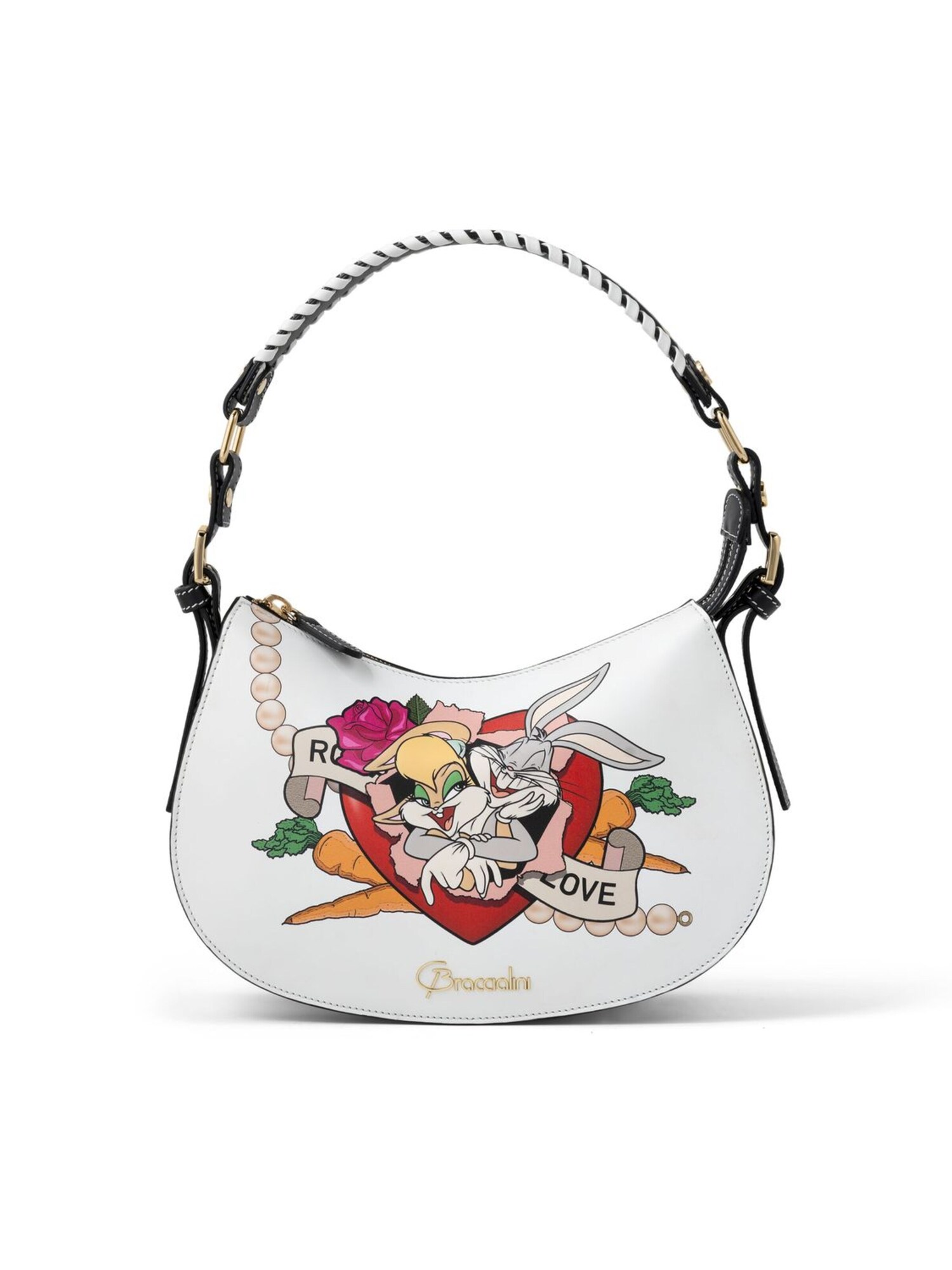 Braccialini Bolso de hombro 'Ginevra Looney Tunes'  blanco – imagen 4