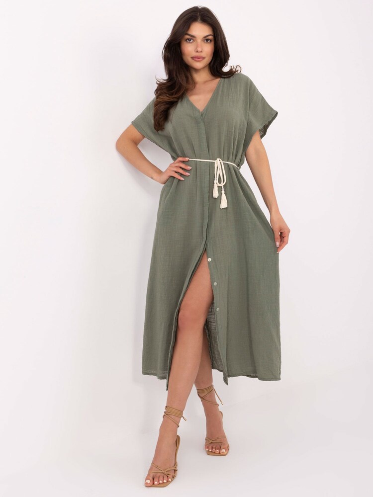 Madnezz House Kleid '2022126' Damen Größe 38 khaki Winterkleid