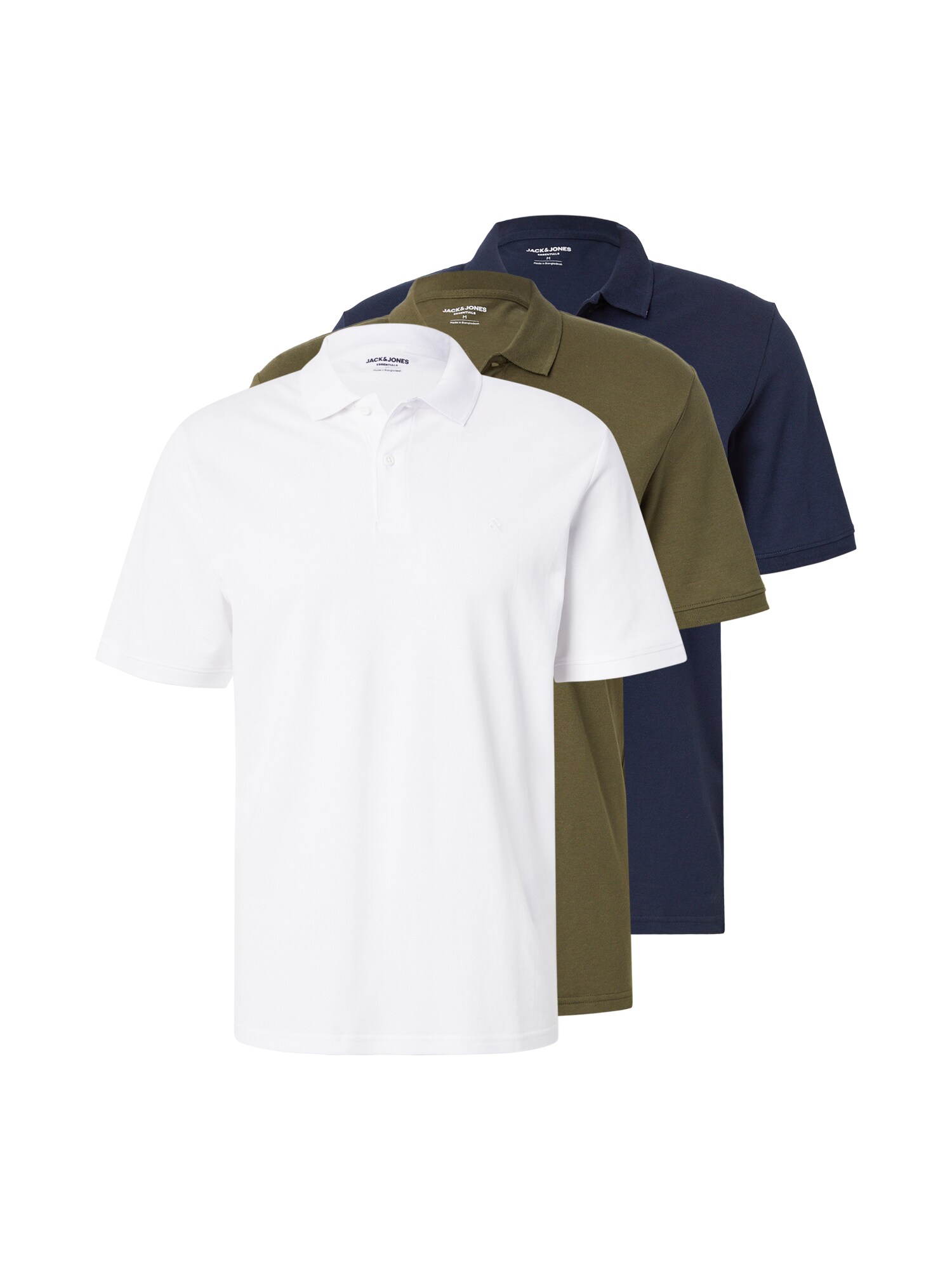 JACK & JONES Póló  sötétkék / olíva / fehér akciós termékkép 1
