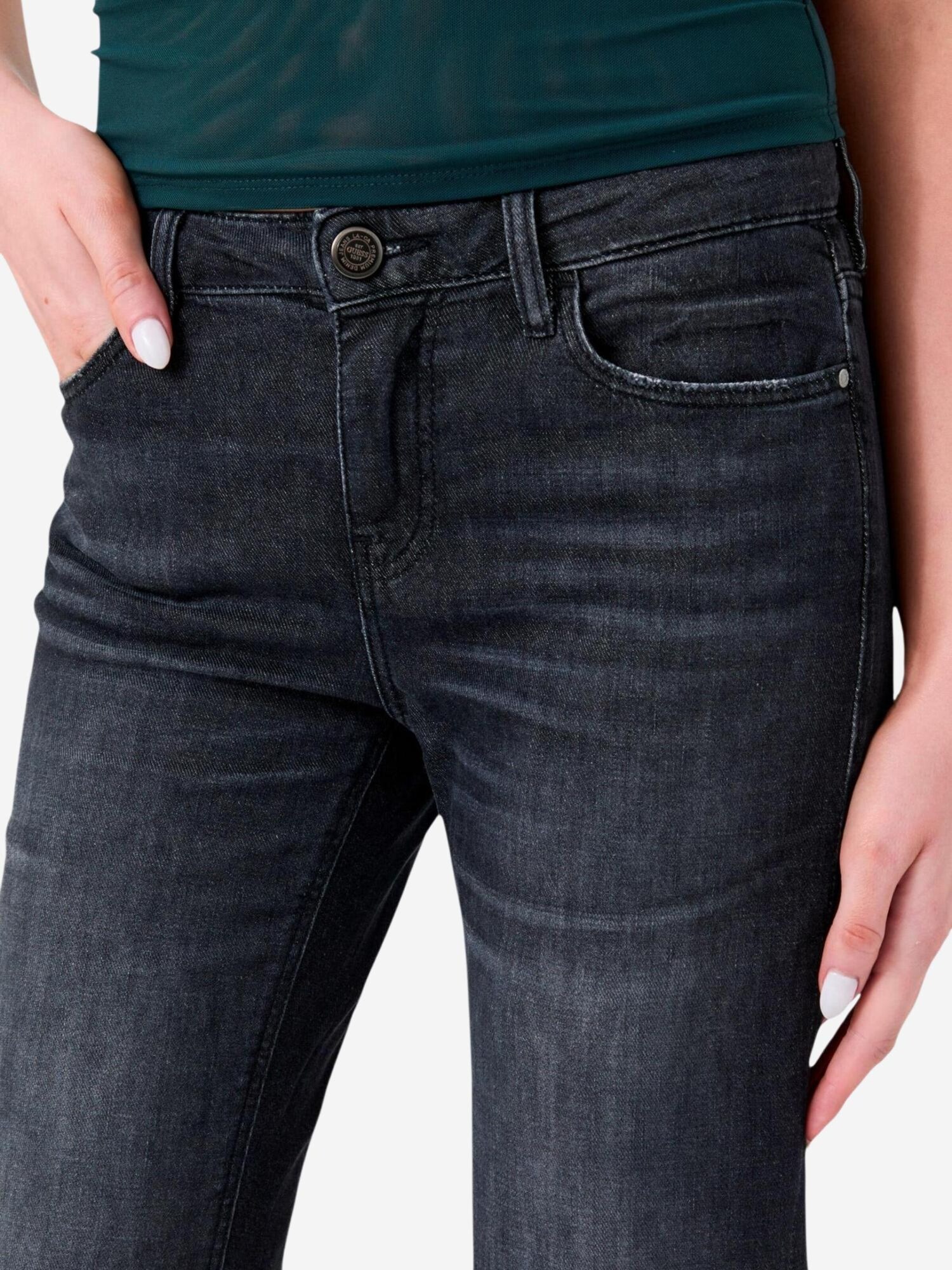 GUESS Vaquero 'BEVERLY LOW RISE W6BAJ7 D2088'  negro – imagen 4
