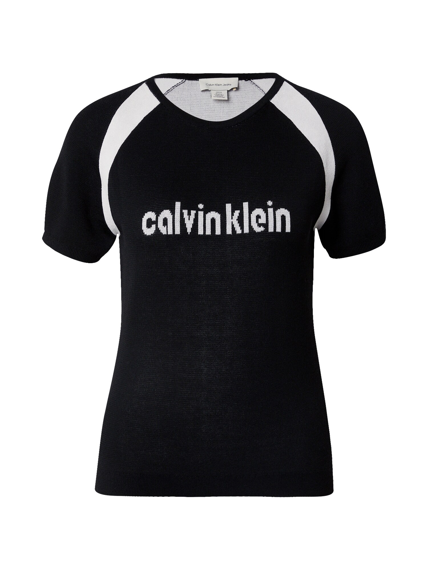 Calvin Klein Jeans Sveter  čierna / biela