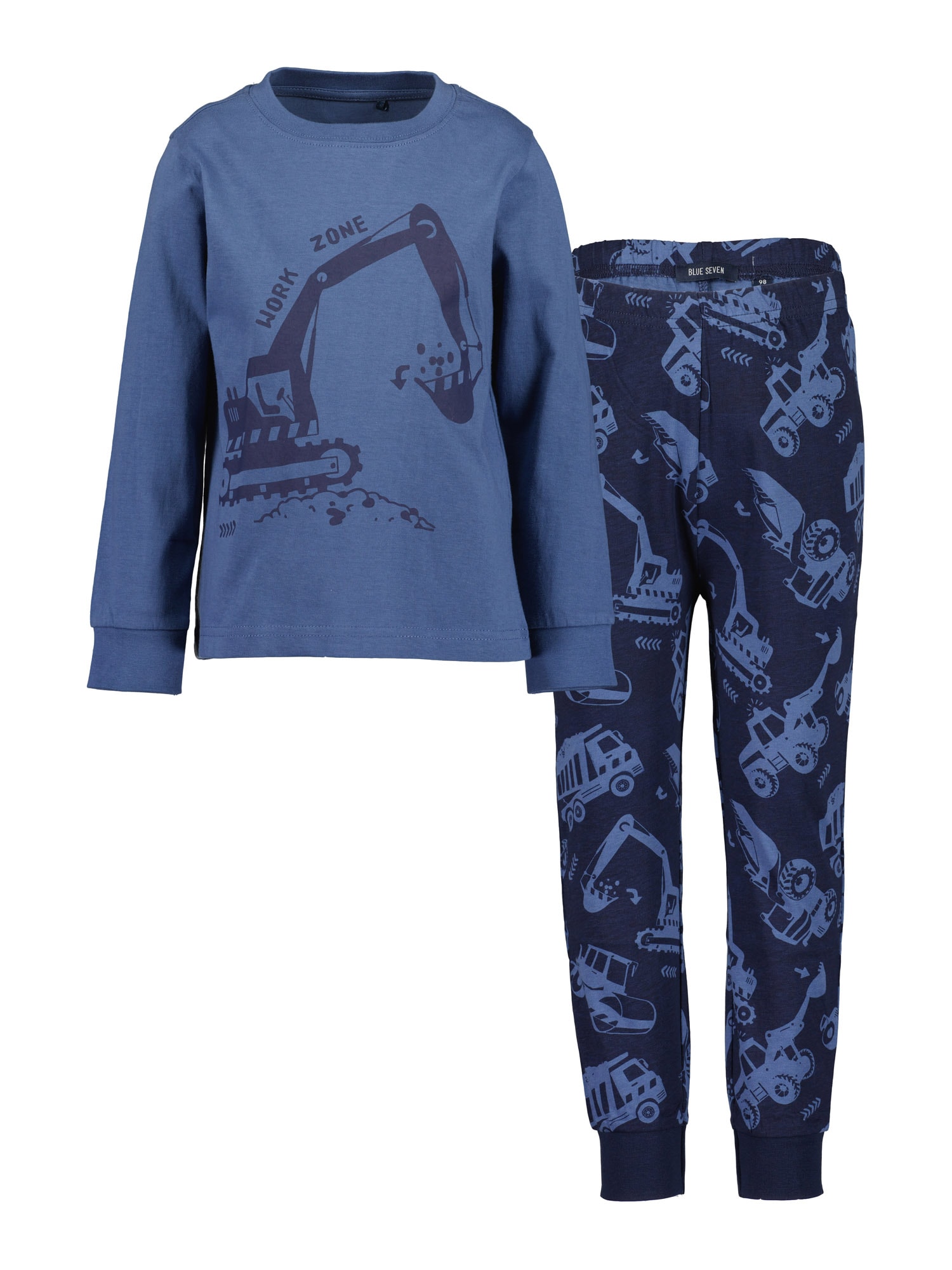BLUE SEVEN Pidžama set  mornarsko plava / golublje plava