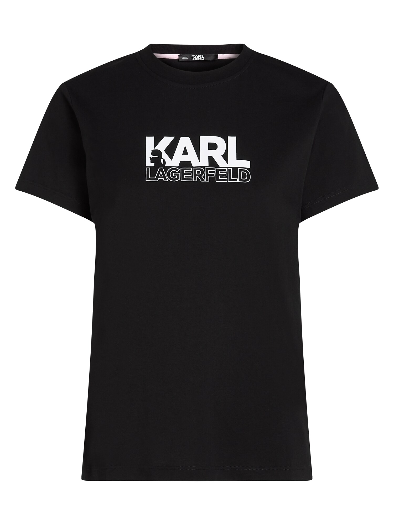 Karl Lagerfeld Póló 'STACK'  fekete / fehér akciós termékkép 1