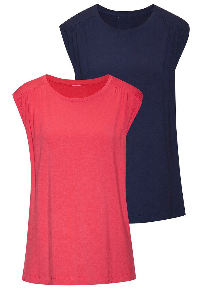 LASCANA Top Damen Größe XL navy / rot