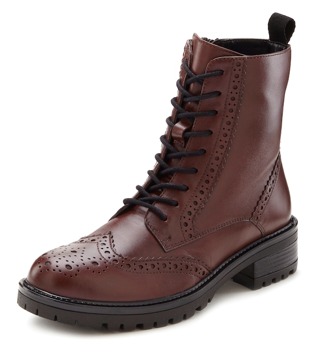 LASCANA, Šnurovacie členkové čižmy, Červená, Obrázok 3 z 3