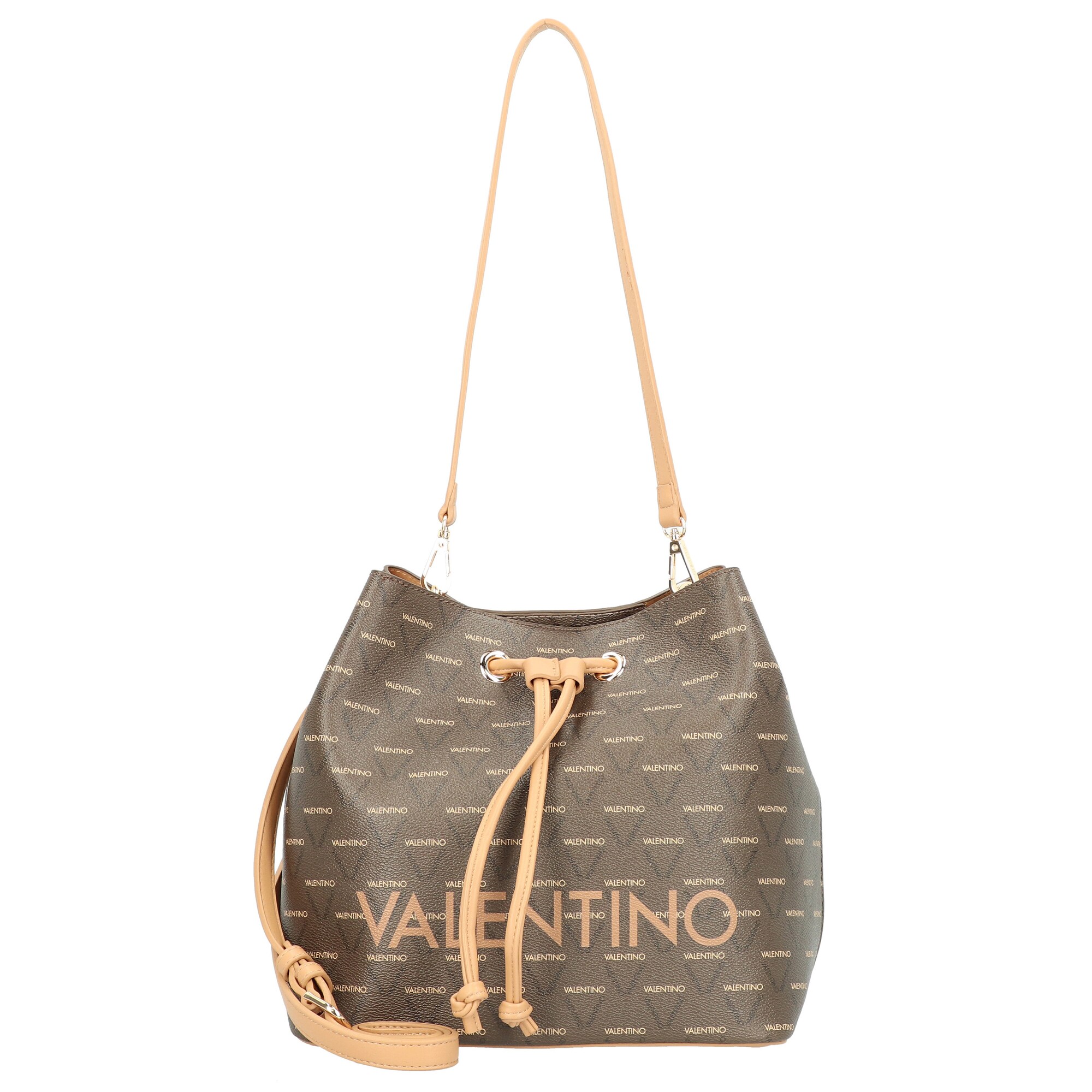 Valentino by Mario Valentino Sutrauktinė rankinė 'Liuto'  šviesiai ruda / tamsiai ruda