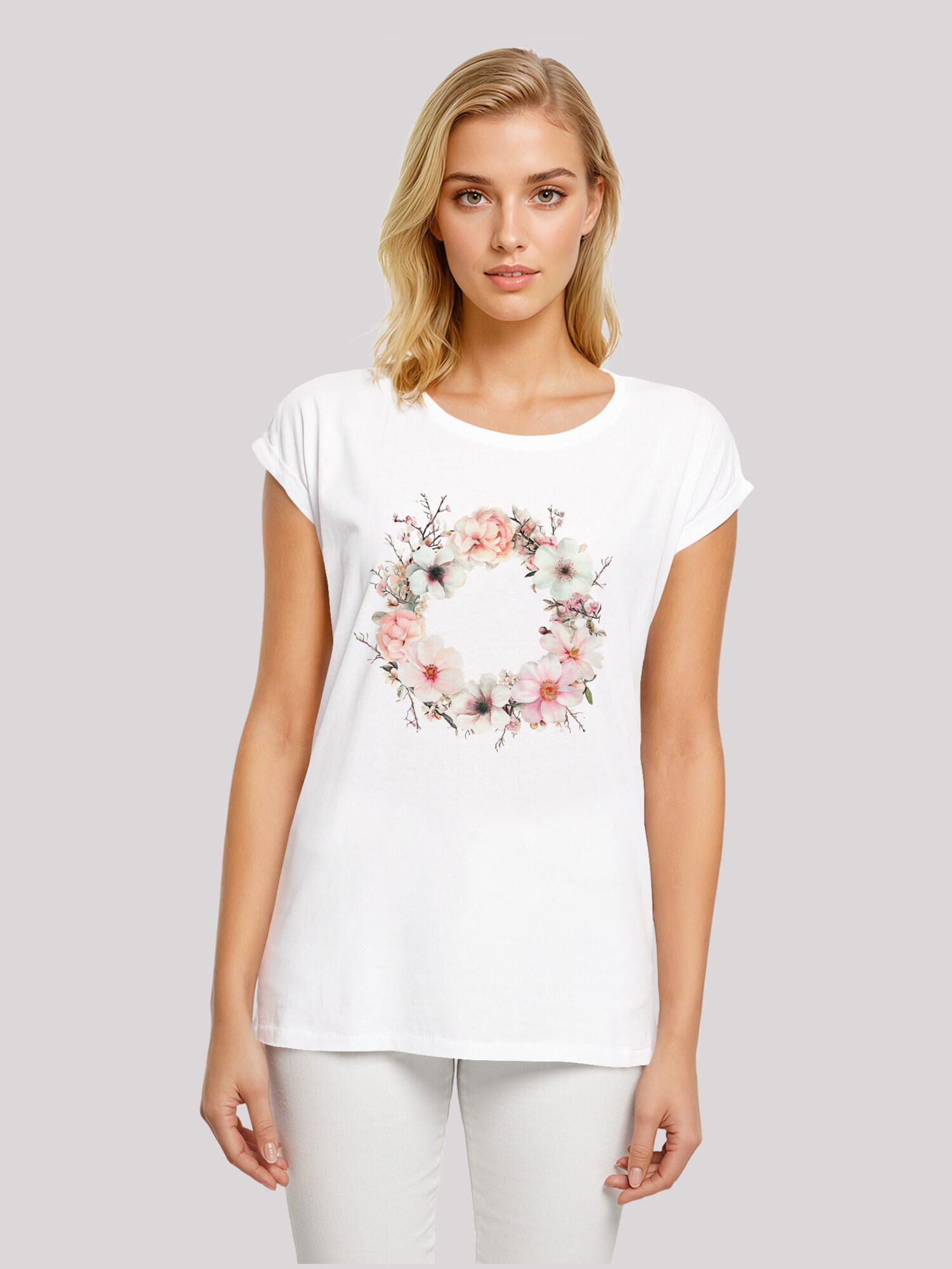 Thumbnail - T-Shirt 'Rosa Blumenkranz'