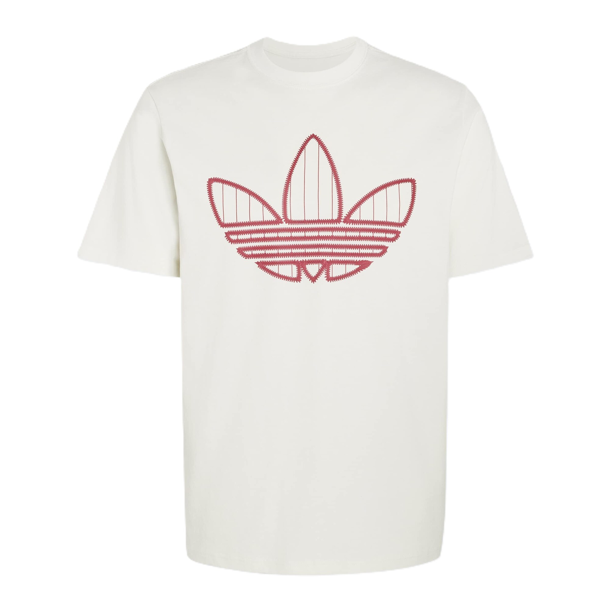 ADIDAS ORIGINALS Tričko 'Trefoil Infill'  nebielená / červená