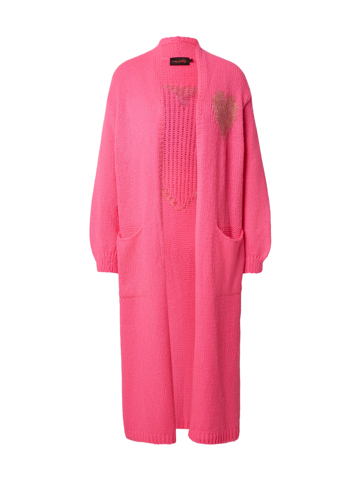 miss goodlife Geacă tricotată  bej închis / roz zmeură