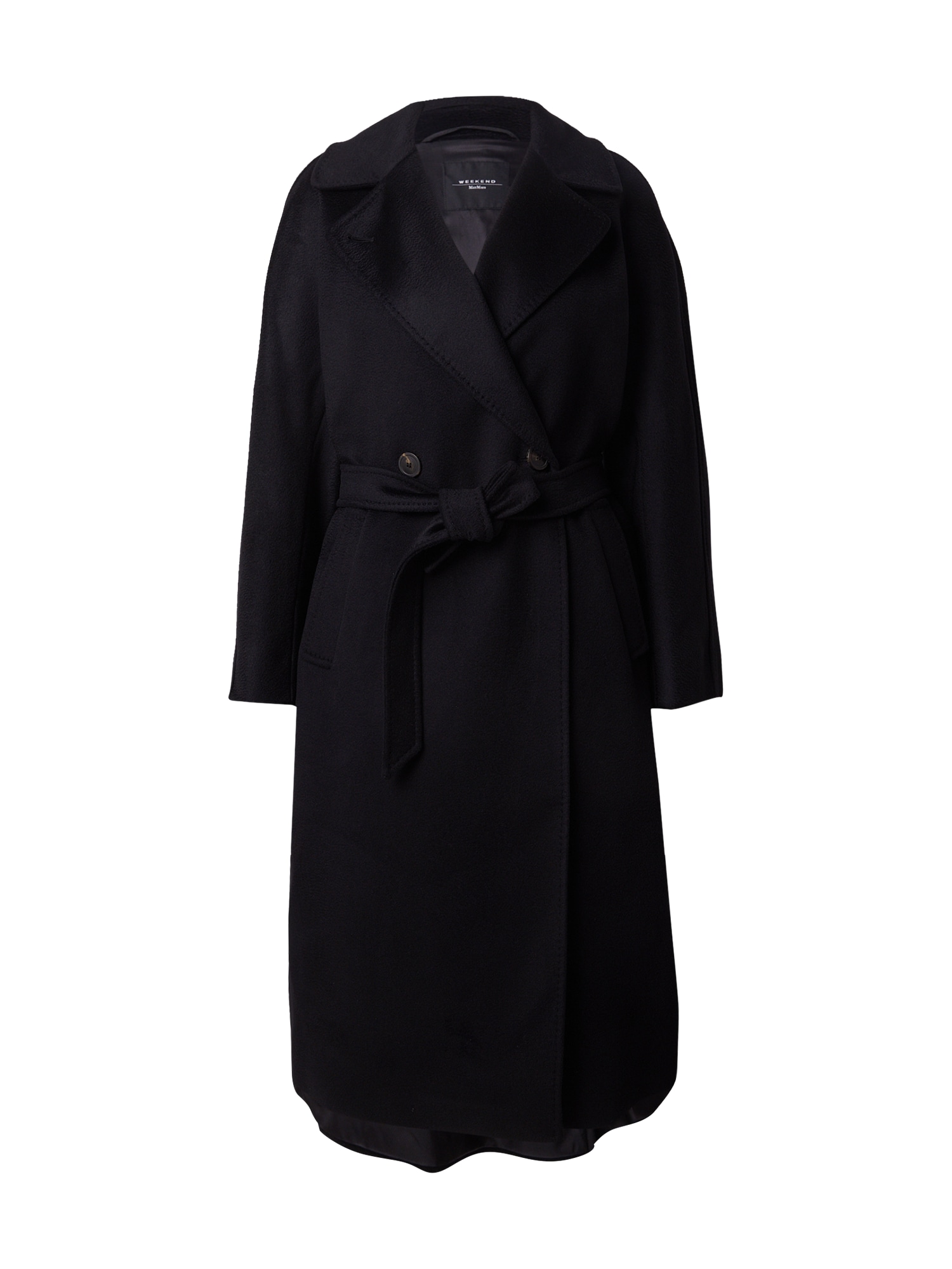Weekend Max Mara Palton de primăvară-toamnă RESINA  negru