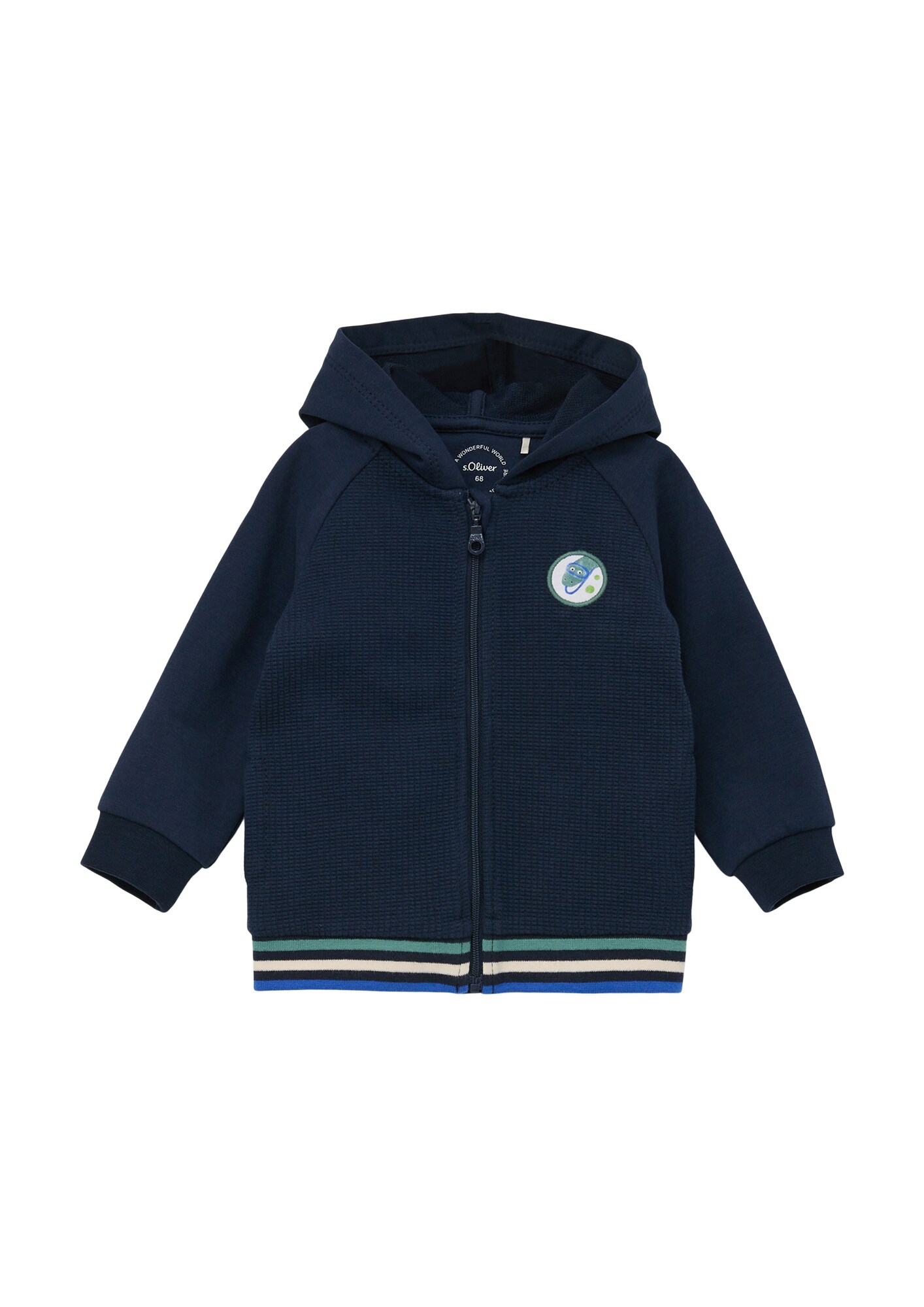 S.Oliver Sweatvest Navy / Turquoise / Lichtblauw / Wit