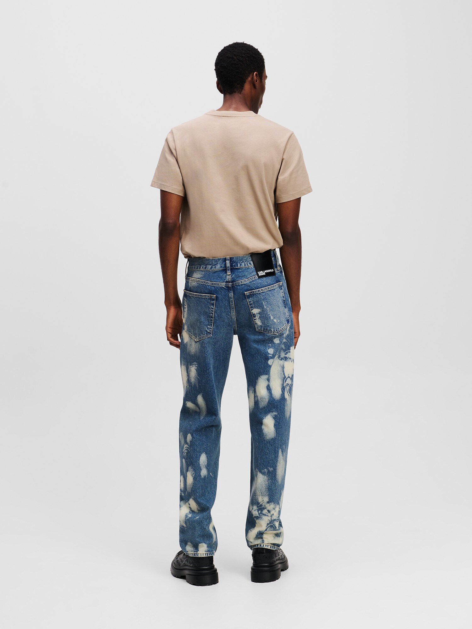 KARL LAGERFELD JEANS Džínsy modrá denim / biela (obrázok 3)