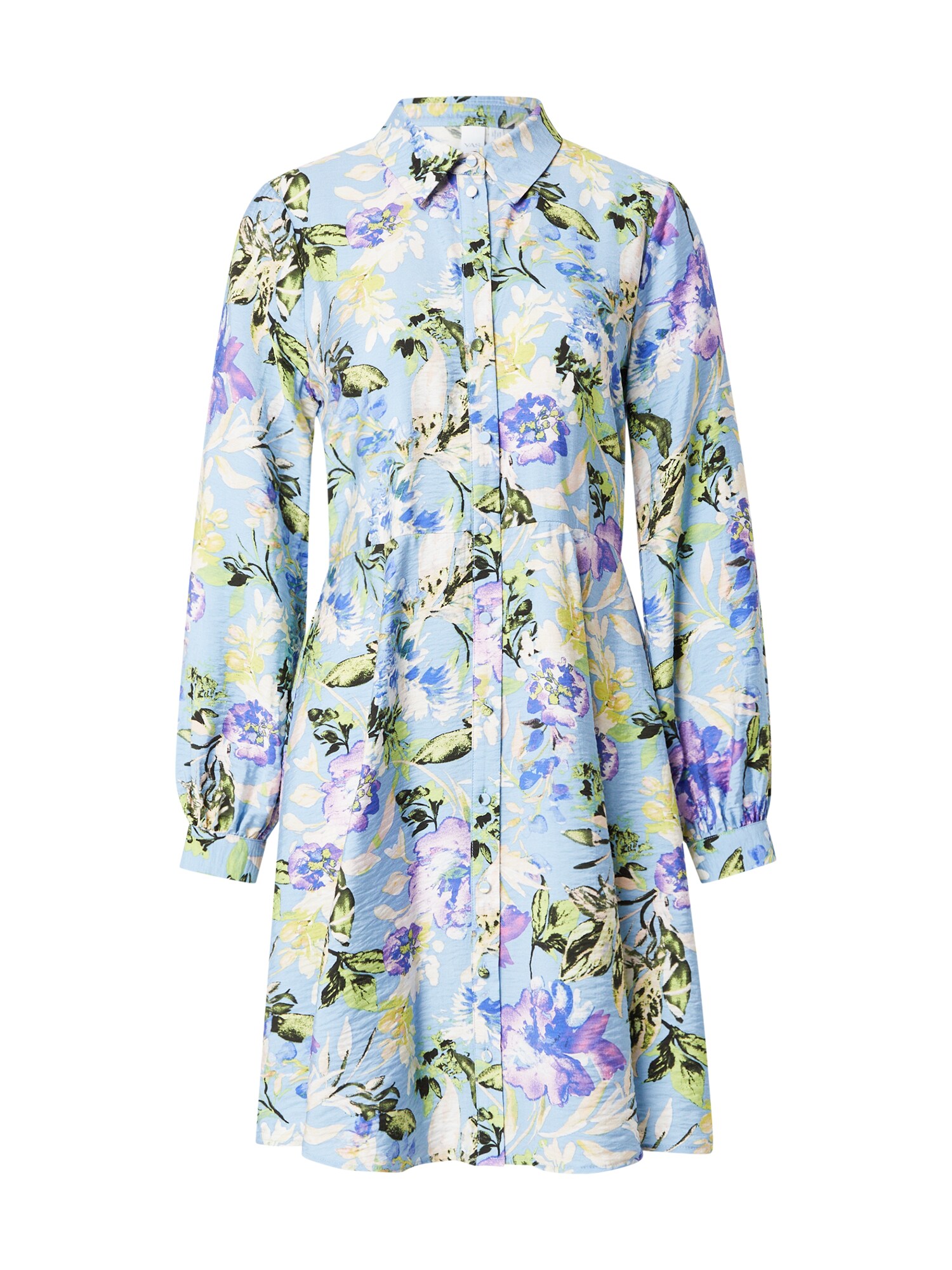 YAS Rochie tip bluză YASKaya  albastru deschis / verde închis / mov lavandă / alb