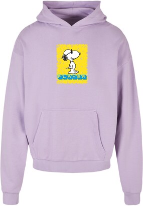 Merchcode Sweatshirt ‘Peanuts – Player’ Geel / Groen / Sering / Offwhite