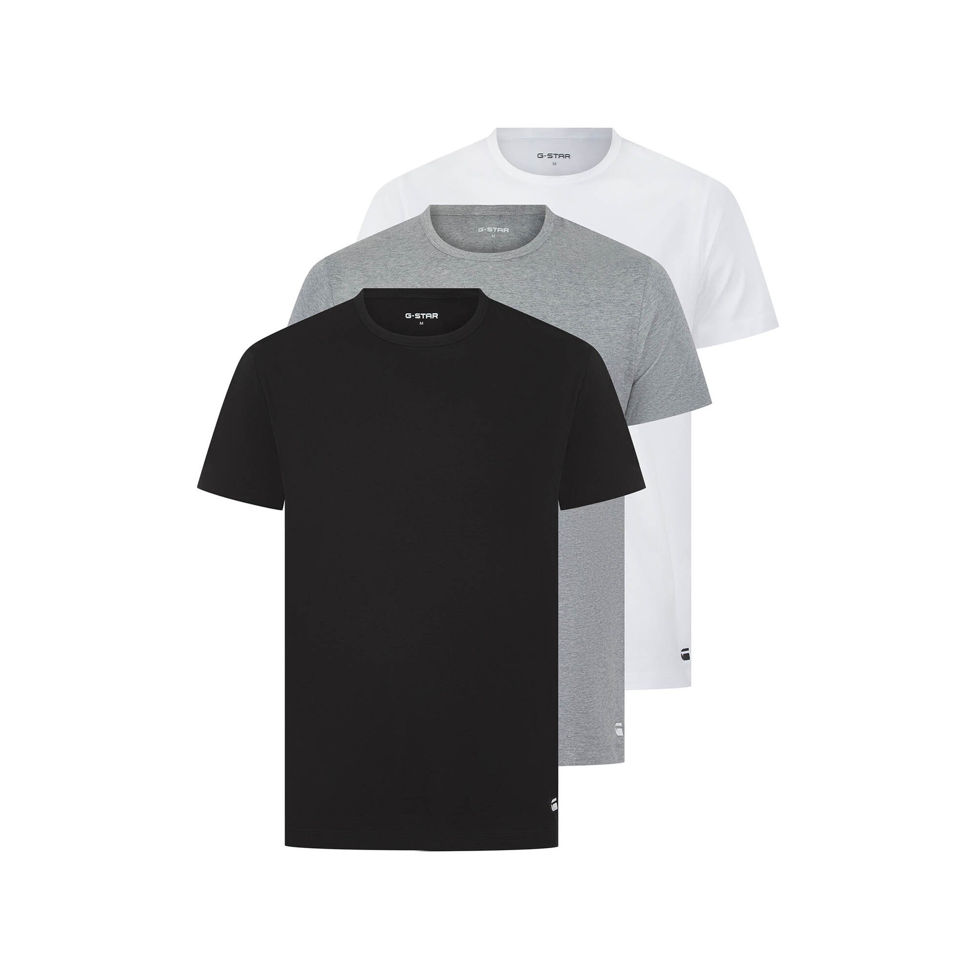 G-Star Shirt 'Cove' Grijs Gemêleerd / Zwart / Wit
